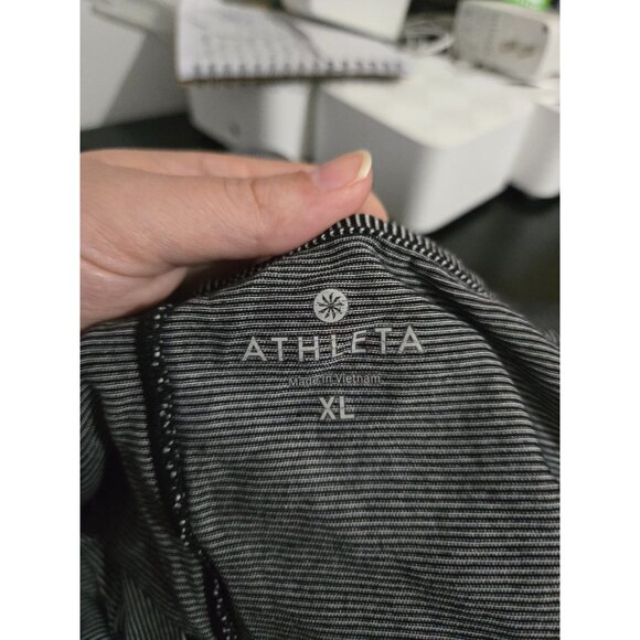 Athleta Womens Shanti Micro Stripe Long Sleeve Top XL Active Athletic Stretch - Picture 6 of 11